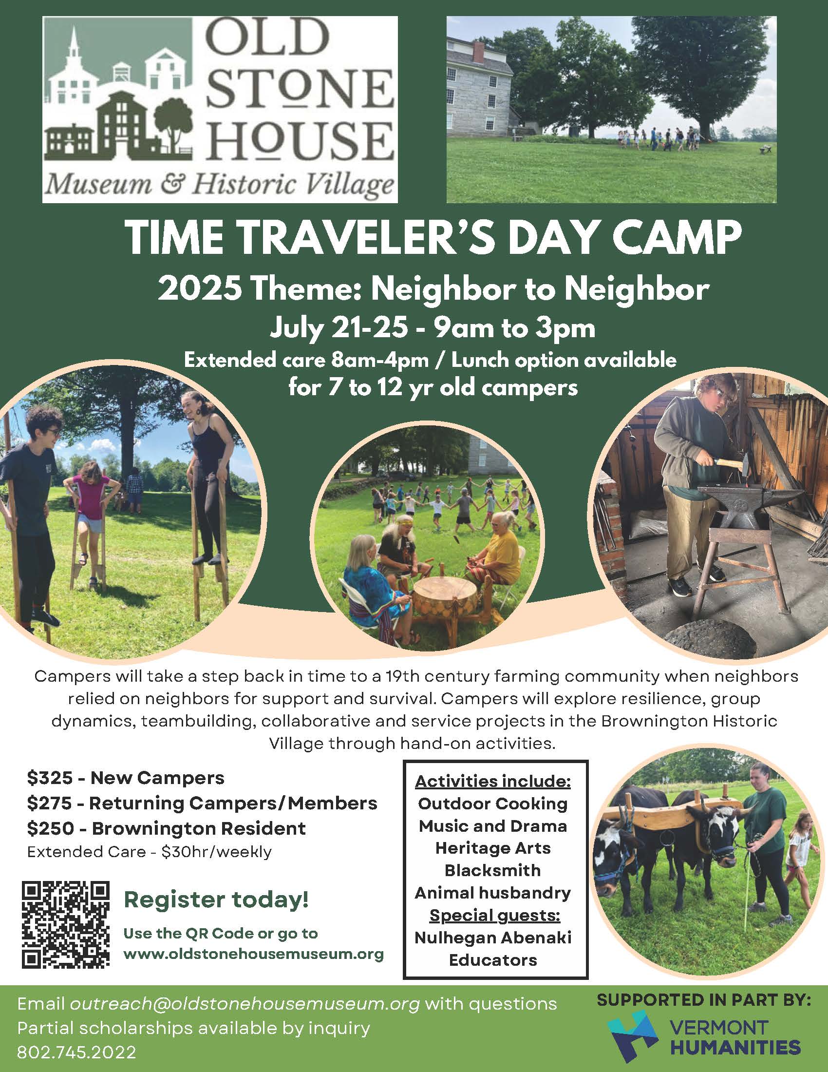 Time Traveler's Day Camp Flyer