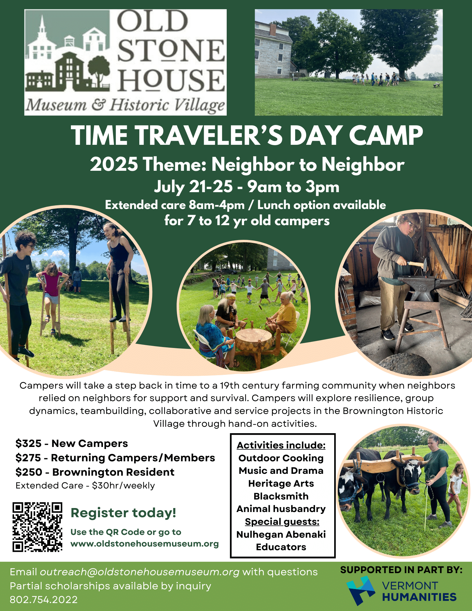 Time Traveler's Day Camp Flyer