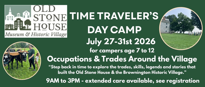 Announcement for Time Traveler's Day Camp